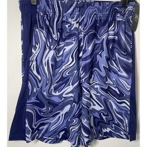 Under Armour UA Train Stretch 2.0 Shorts Men’s M Blue Marble Print Loose Fit